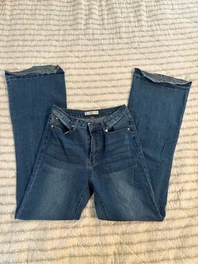 Hers Women’s High-Rise Wide Leg Jeans in Medium Blue
